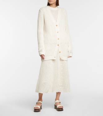 Falda midi de cachemira con punto trenzado Pablo | Gabriela Hearst