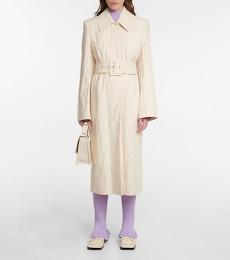 Abrigo de sarga de algodón con cinturón | Acne Studios
