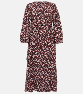 Vestido midi Faenza de seda estampado | 'S Max Mara
