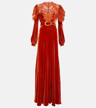 Velvet gown | Costarellos