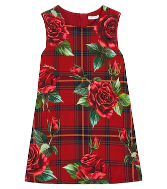 Printed cotton-blend dress | Dolce&Gabbana Kids