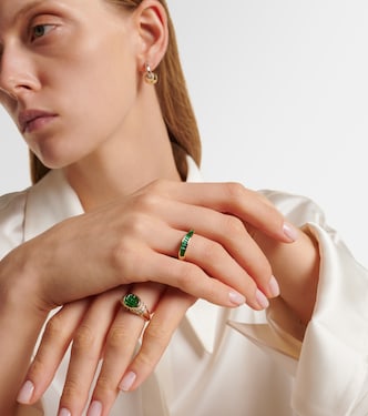 Bague Lady Emerald en or 14 ct, émeraudes et diamants | Rainbow K