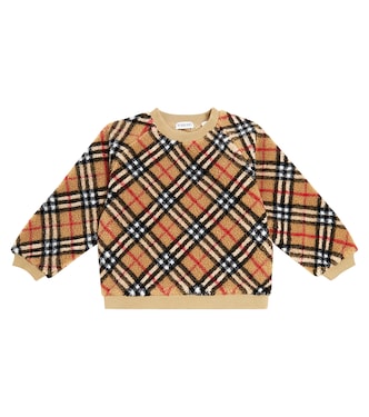 Sudadera de forro polar con Burberry Check | Burberry Kids