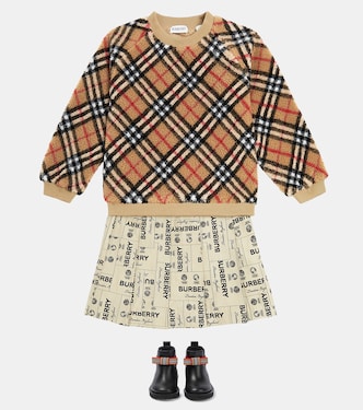 Burberry Check fleece sweatshirt | Burberry Kids