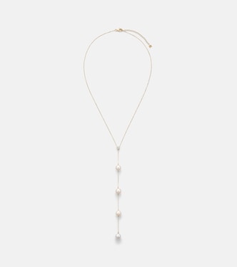 Collana in oro 14kt con diamanti e perle | Mateo