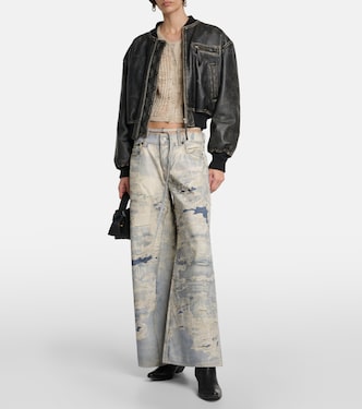 Repair mid-rise wide-leg jeans | Acne Studios