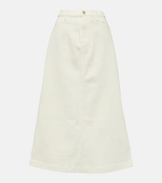 Falda midi de denim de tiro alto | 7 For All Mankind