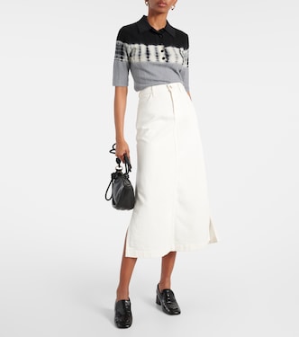 Falda midi de denim de tiro alto | 7 For All Mankind