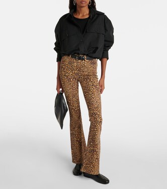 Ali leopard-print high-rise flared jeans | 7 For All Mankind