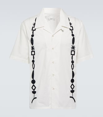 Camicia in cotone con perline | Commas