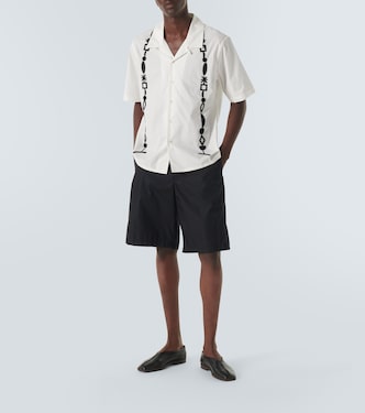 Camicia in cotone con perline | Commas