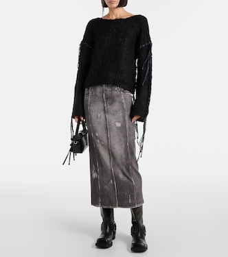 Cropped open knit sweater  | Acne Studios