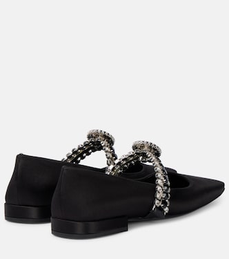 Ballerinas Medusa '95 aus Satin mit Kristallen | Versace