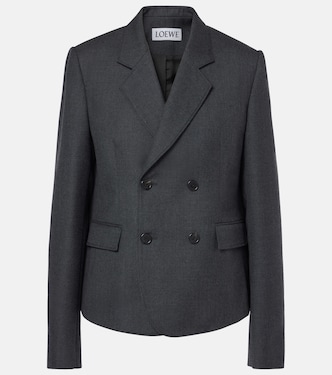 Cropped-Blazer aus Wolle | Loewe
