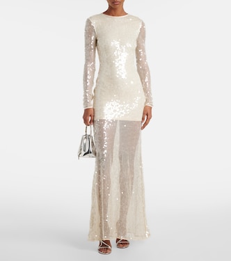 Sequined open-back gown | David Koma