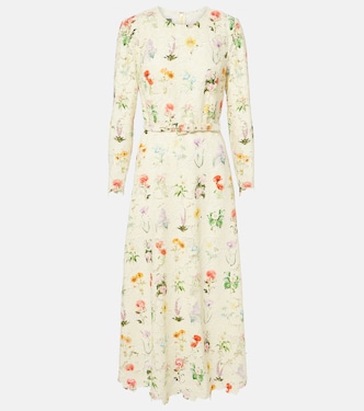 Vestido midi de encaje floral | Monique Lhuillier