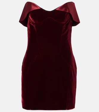 Minikleid aus Samt mit Satin | Mugler