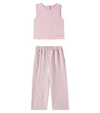 Top e pantaloni regular a righe | Il Gufo