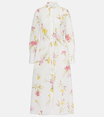 Floral cotton seersucker shirt dress | Erdem