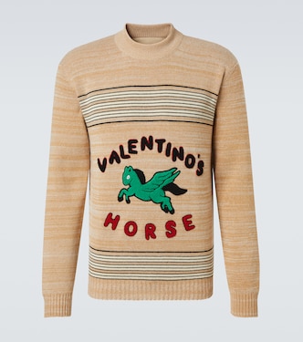 Jersey de lana y algodón con logo | Valentino