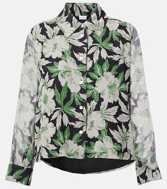Chemise en soie à fleurs | Loewe