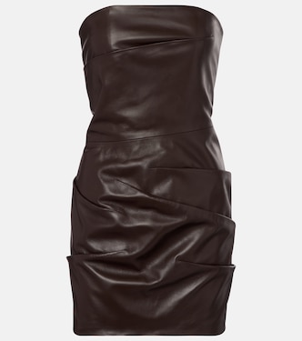 Draped ruched leather minidress | The Attico