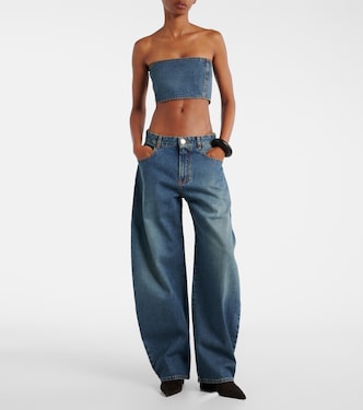 Crop top de denim | Alaïa