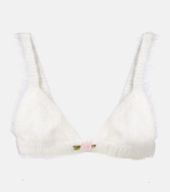 Mohair and wool-blend bra top | Alessandra Rich