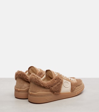 Baskets Upvillage en daim et fourrure synthétique | Valentino Garavani