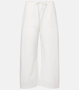 Kyoto cotton barrel-leg pants | Leset