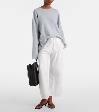 Kyoto cotton barrel-leg pants | Leset