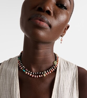 Globetrotter beaded necklace with gemstones | Ileana Makri