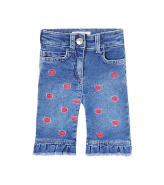 x Disney® Baby embroidered straight jeans | Monnalisa