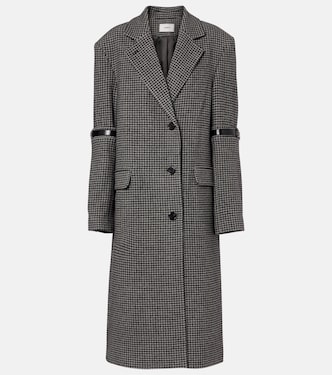 Cappotto in lana e cashmere pied-de-poule | Coperni