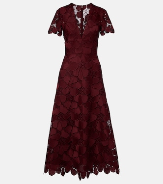 Guipure lace silk-blend maxi dress | Elie Saab