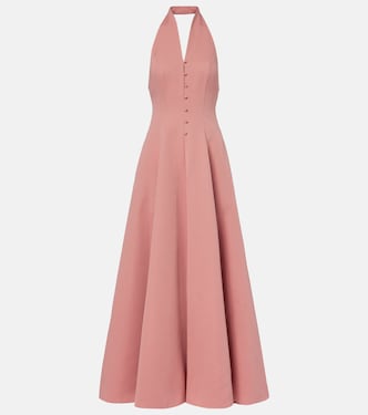 Stella halterneck cotton-blend gown | Staud