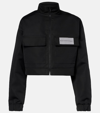 Cropped technical faille track jacket | Balenciaga