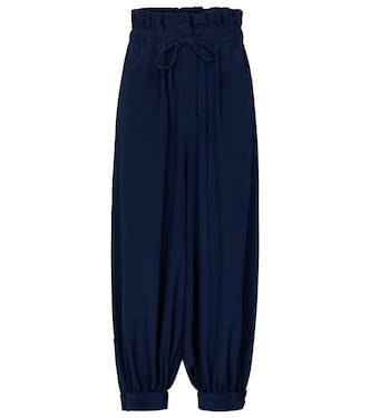 Pantaloni Lauryn in seta a vita alta | Stella McCartney