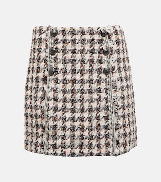 Stark houndstooth tweed miniskirt | Veronica Beard