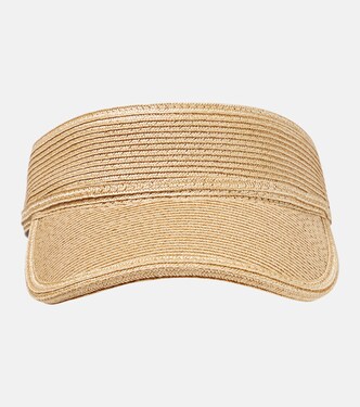 Raffia-effect visor | Saint Laurent