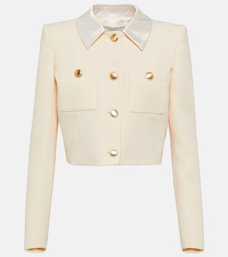 Chaqueta cropped de lana en tweed | Alessandra Rich