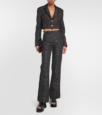 Blazer raccourci en jacquard | Ganni