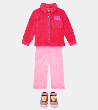Appliqué faux shearling jacket | Marc Jacobs Kids