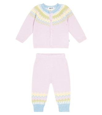 Bébé – Ensemble pantalon et cardigan en alpaga et laine mélangés | Molo