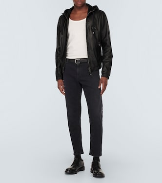 Chaqueta de piel con logo | Dolce&Gabbana