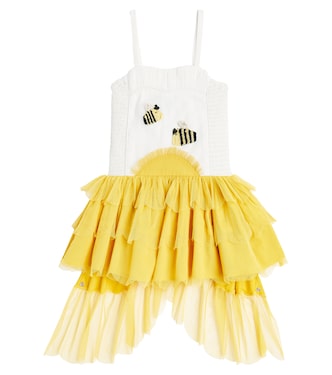 Verziertes Kleid mit Tüll | Stella McCartney Kids