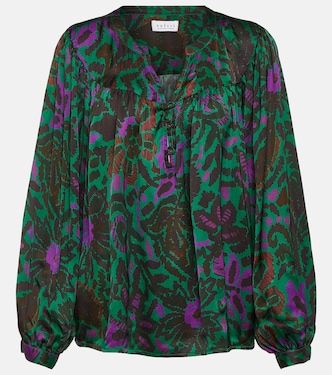 Blusa Reeve de satén estampada | Velvet