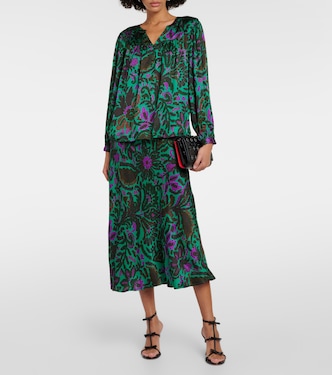 Blusa Reeve in raso con stampa | Velvet