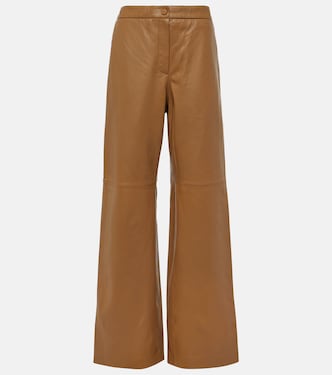 Pantaloni a gamba larga in pelle | Yves Salomon