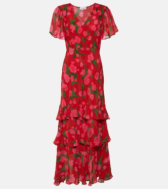 Bedrucktes Maxikleid Gilly aus Seide | Rixo